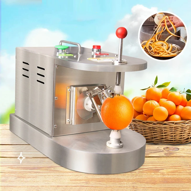 Descascador de Frutas Elétrico em Aço Inoxidável Adequado para Processar Frutas como Peras, Maçãs e Laranjas, Descascador de Abacaxi