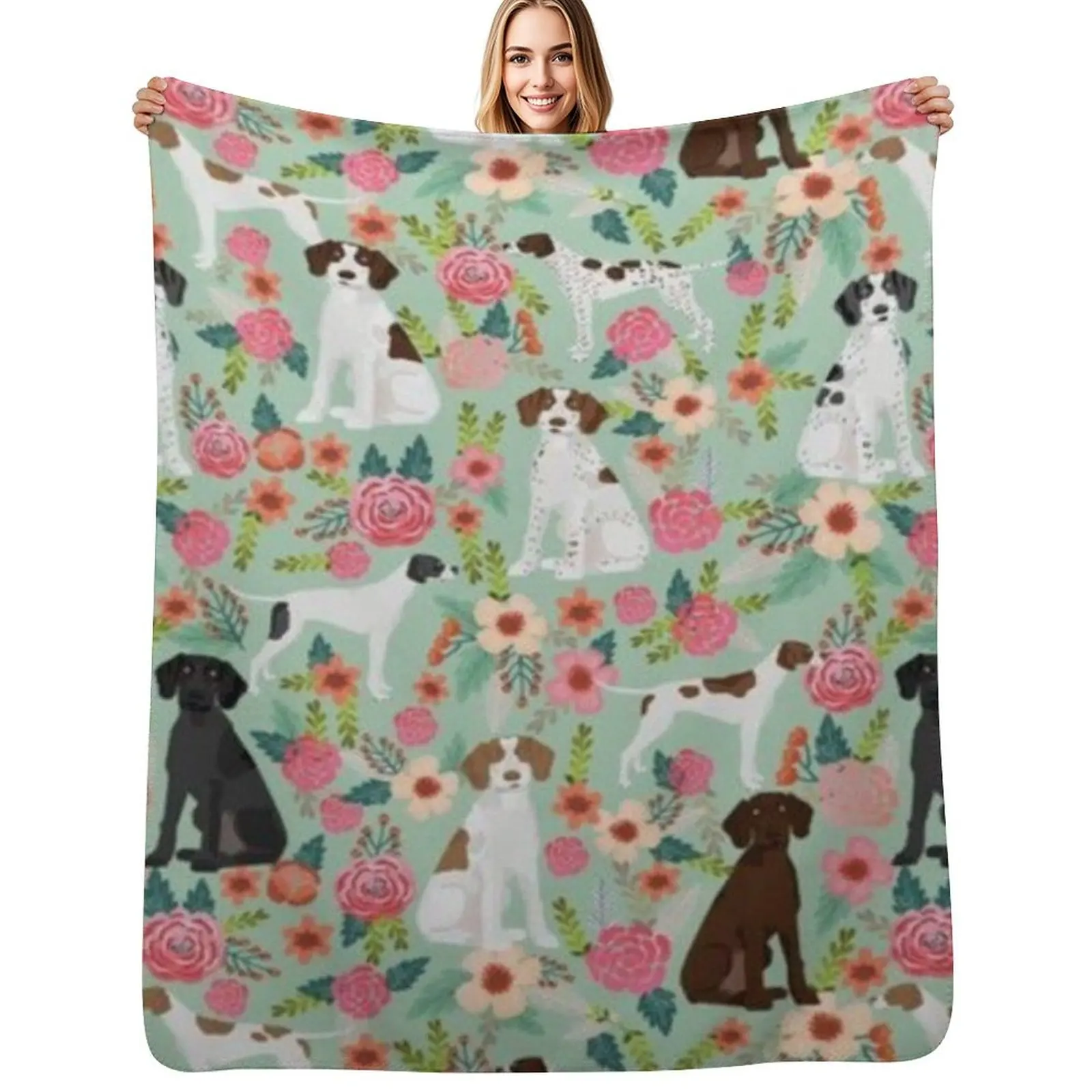 ENGLISH POINTERS Throw Blanket Bed linens blankets ands Retros Stuffeds valentine gift ideas Decoratives Blankets