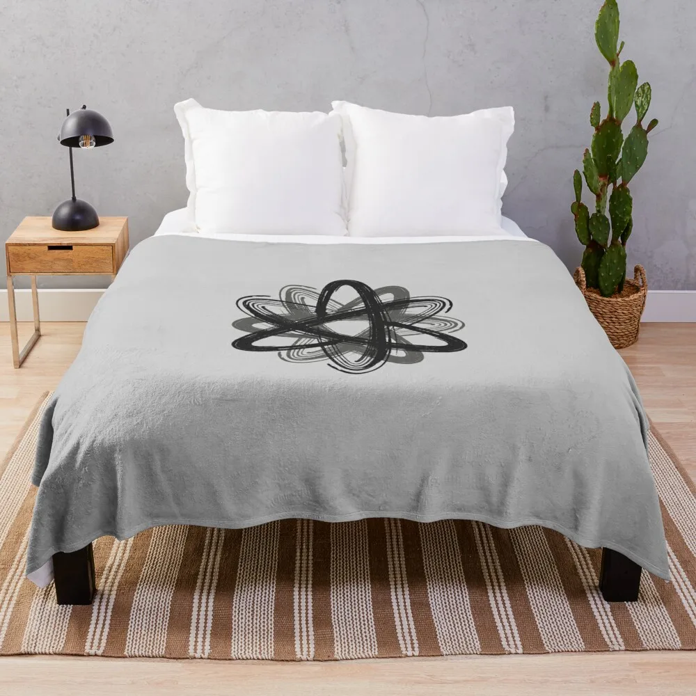 

black and grey flower pattern Throw Blanket Flannels Blankets For Bed Blankets