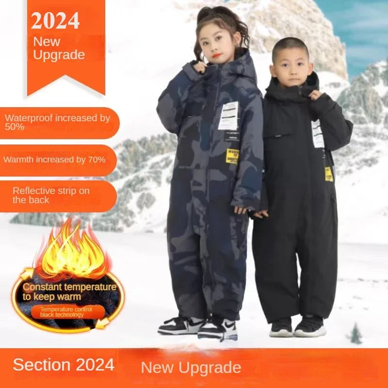 

Детский ветрозащитный костюм для электрического мотоцикла, зимняя снегозащитная одежда, морозостойкая ветровка для электромобиля, лыжная одежда