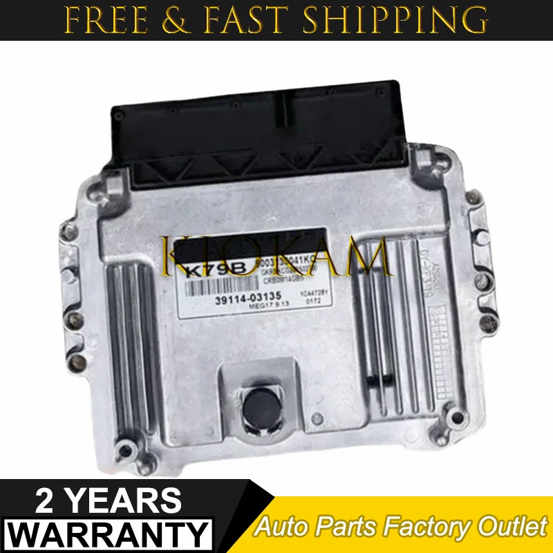 

39114-03135 ECU Car Engine Computer Board Electronic Control Unit K79B MEG17.9.13 for KIA Hyundai 3911403135 Refurbished