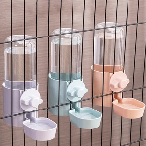 Automatic Pet Feeding Cage Hanging Bowl Water Bottle Food Container for Small Dogs, Cats, Rabbits, Birds Pet F