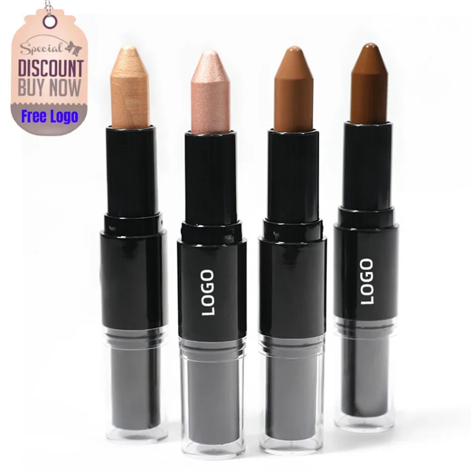 

Private Label Double-headed Highlighter Stick Highlighter Face Brightening Concealer Customized Makeup Wholesale