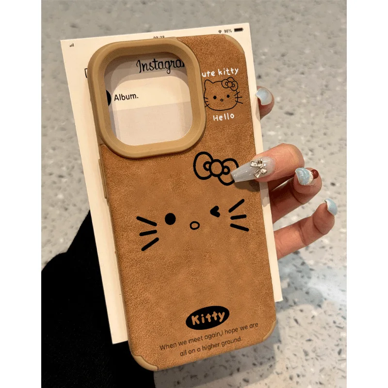 

Fur Anime Cute Hello Kitty Phone Case Compatible with iPhone 16 Pro Max iPhone 15 Pro 14 13 12Full Coverage Phone Case for Women