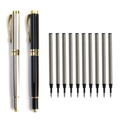 Luxury Brand Roller Ballpoint Pen Metal Office School Supplies Gold Rollerball High Quality Stationery  Roller Pens