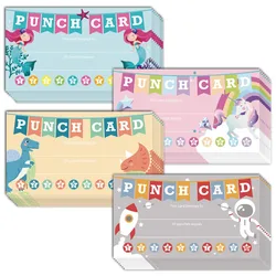 10-50pcs Punch Cards 3.5 X 2 Inch Incentive Reward Card for School Teacher Motivation Kid Behavior Homeschool Classroom Supplies