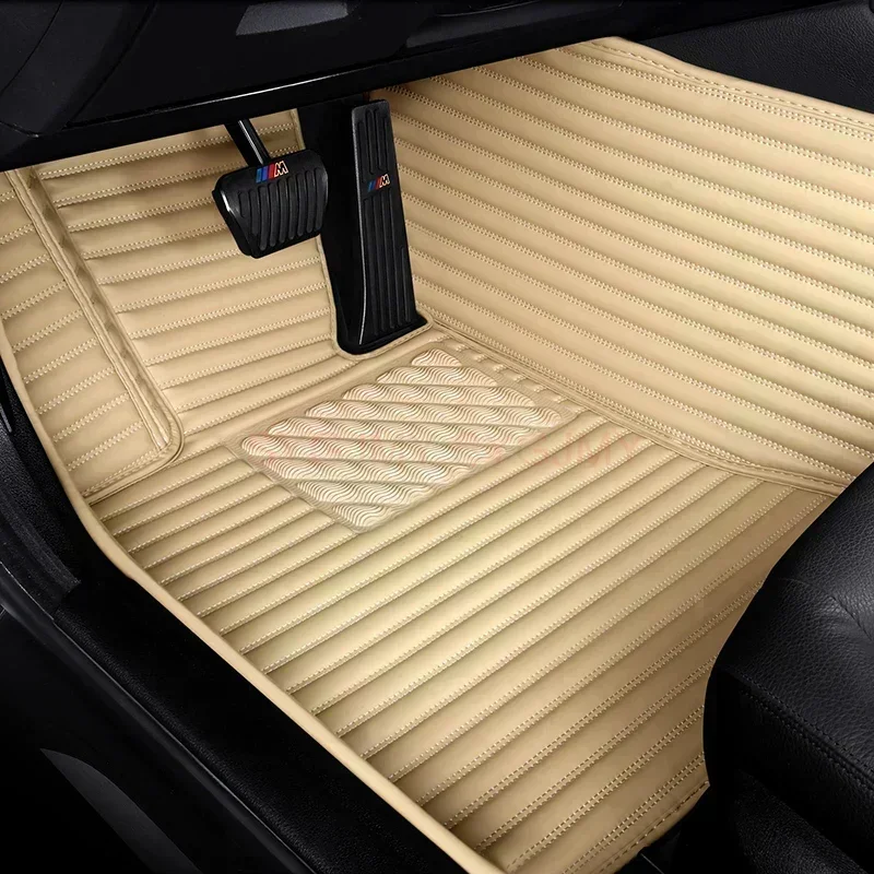 Custom Luxury Stripes 5D Car Floor Mat for Nissan Sylphy 2020-2023 2006-2019 LANNIA MAXIMA LIVINA Interior Accessories Carpet