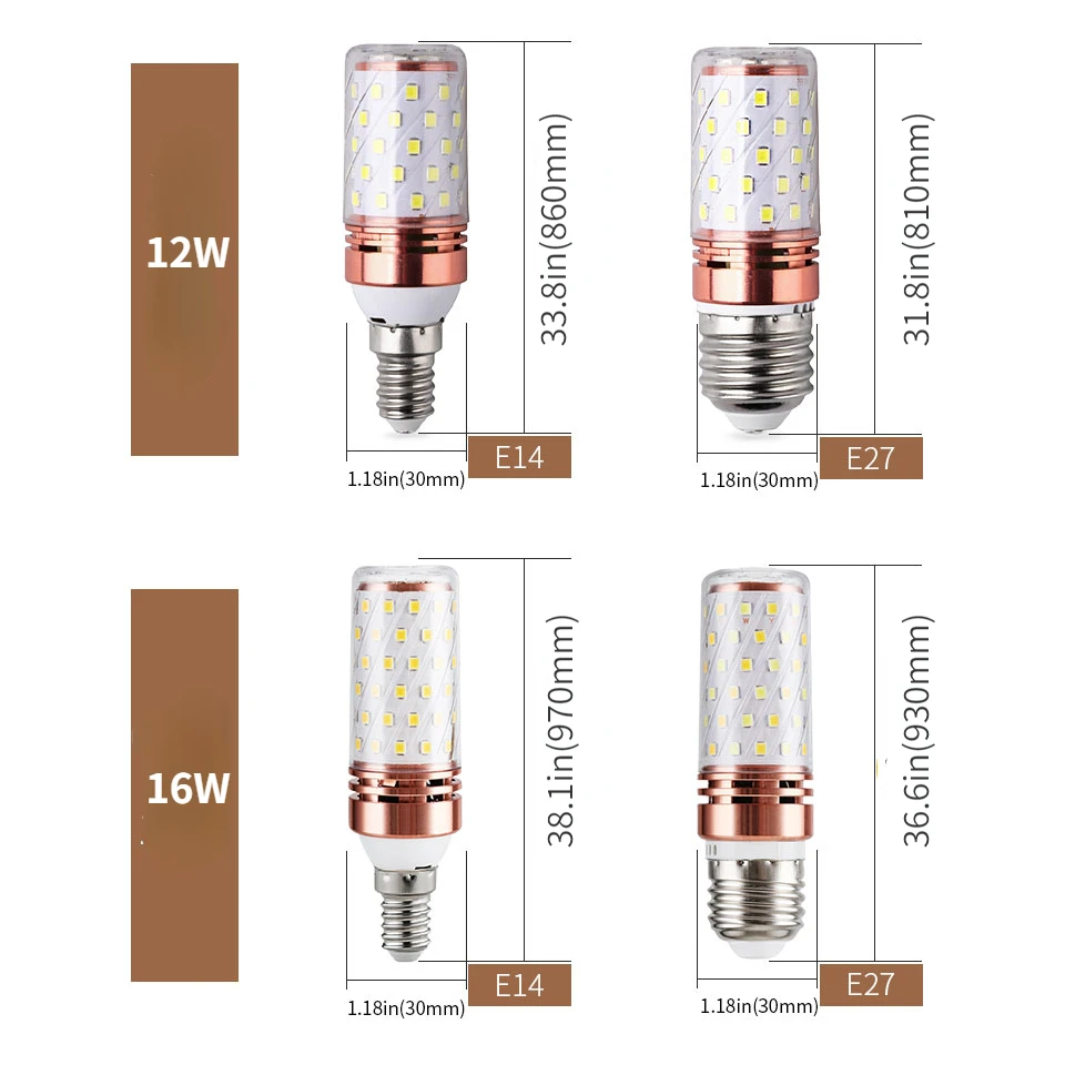 Super bright LED bulb Energy-Saving Lamp E14 Small Screw E27 Corn Lamp Household lighting Three Color Dimming Full Spectrum 220V