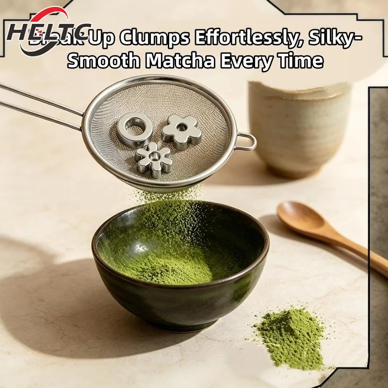 Stainless Steel Matcha Sifter Fine Mesh Anti-Caking Baking Tool Portable For Outdoor Picnic Home Cafe Matcha Preparation