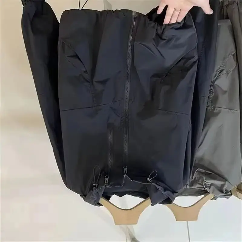 New Tooling Coat Women's 2026 Spring Autumn Korean Outdoor Leisure Jacket Solid Color Hooded Outcoat Loose Female Overcoat Top