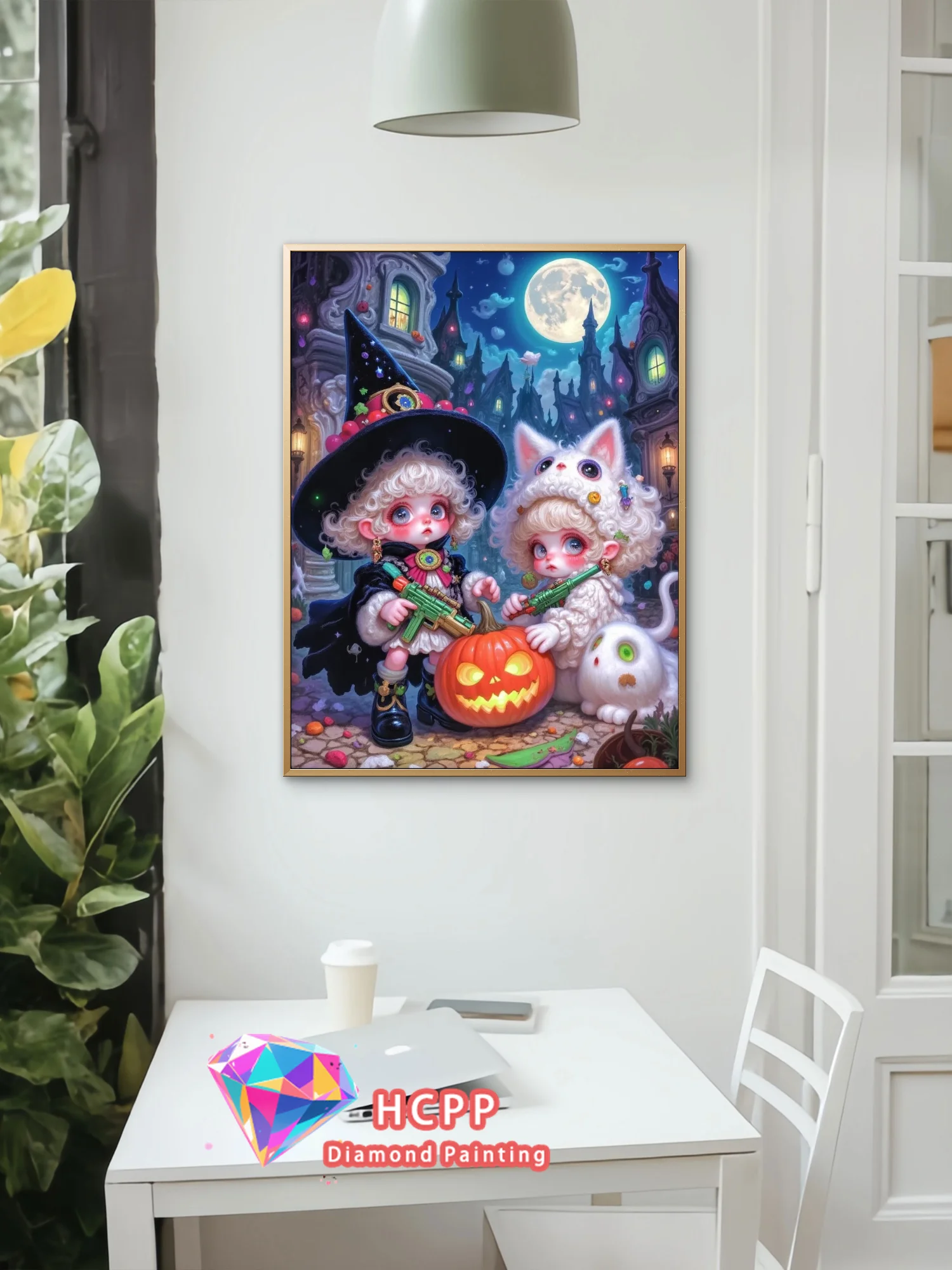 Cartoon Girl Wizard Diamond Drawing Kit 5D DIY Diamond Embroidery Cross Embroidery Handmade Art Gift Crafts Home Decoration
