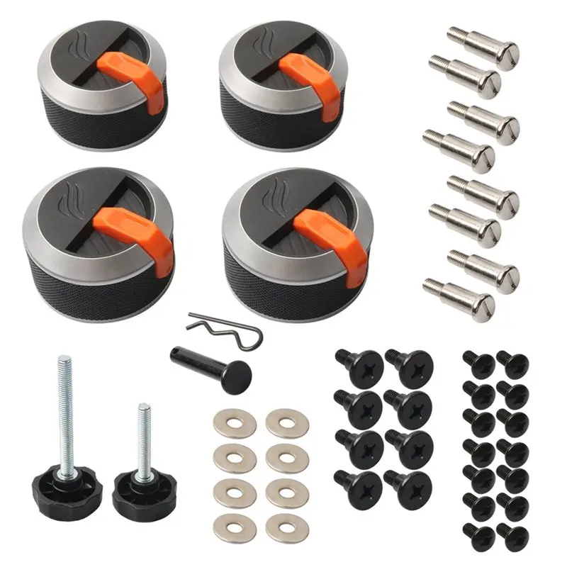 Y39A-For 2177 36 Inch Griddle Replacement Control Knob Kit- Includes 4 Burners And Hardware Set, Grille Knob Included