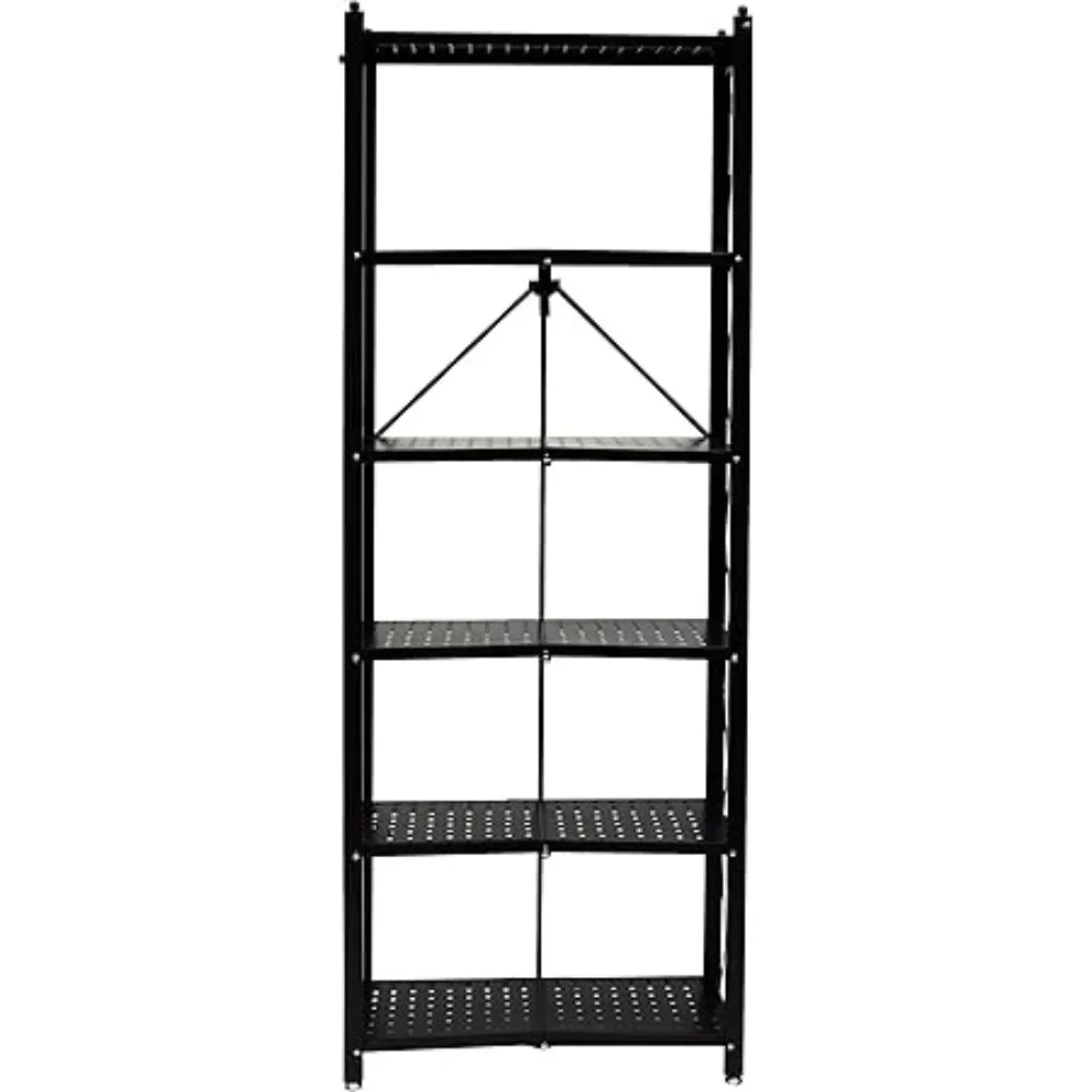 6-Shelf Bookcase | Open Style, Freestanding, No assembly/no tools required, Modern Vertical Furniture | Black 11