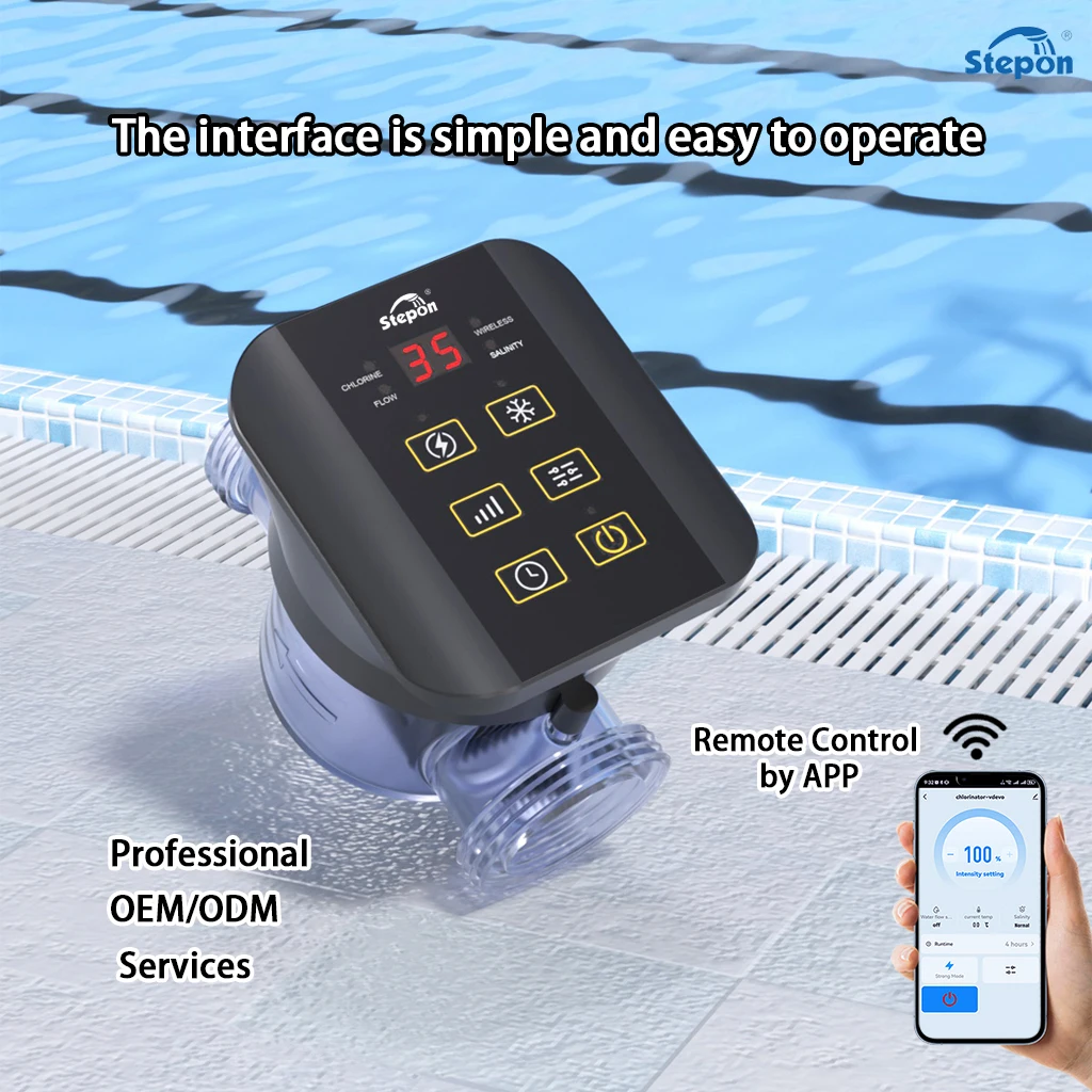 Professional OEM\ODM Services,2.5G\5G\7.5G\10G Smart Swimming Pool Chlorine Generator System WiFi APP Control Salt Chlorinator