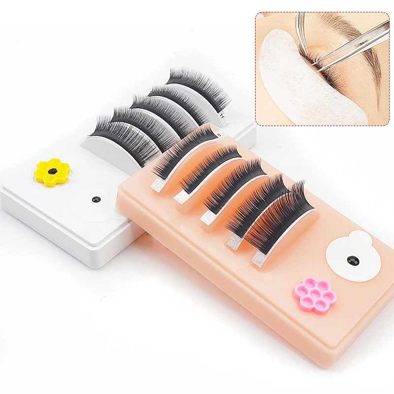 

Acrylic 2-in-1 Eyelash Grafting Tool with Lid Eyelash Tray Strip False Lashes Extension Stand Pad Women Makeup Tools