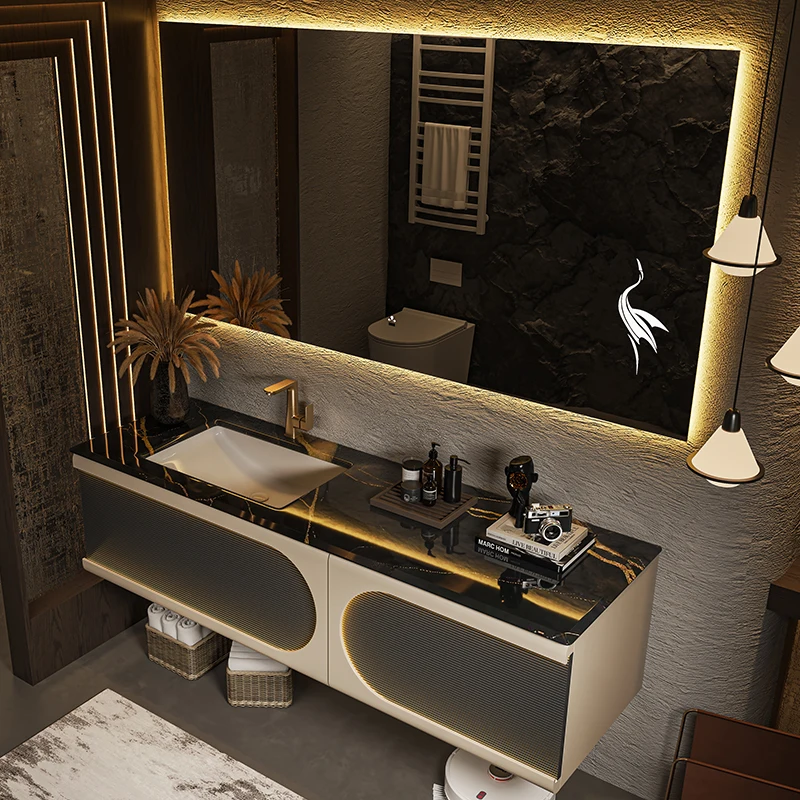 Led Lange Alte Badezimmer Schrank Spiegel Vintage Set Luxus Schwimmende Badezimmer Schrank Lagerung Eitelkeit Mobile Da Bagno Möbel