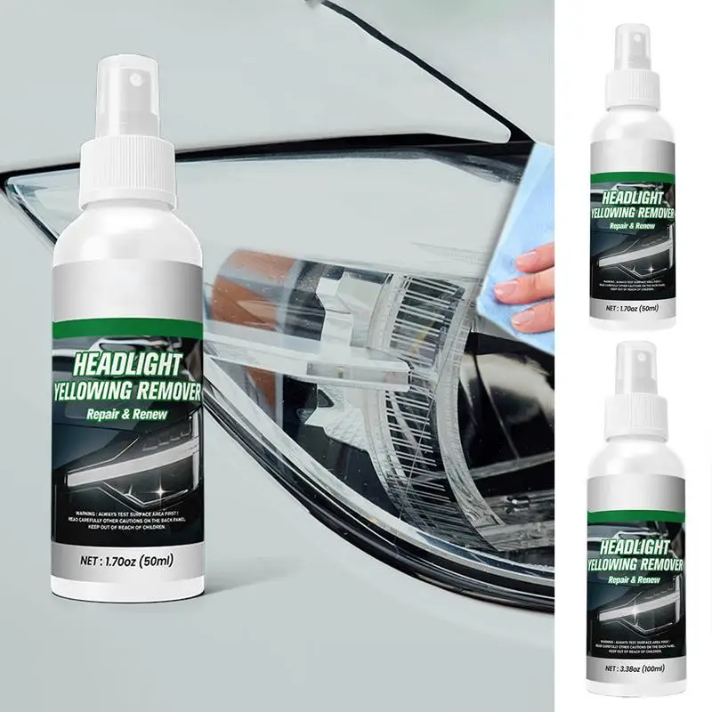 Headlight Cleaner Kit Headlight Restoration Cleaner Spray Head Light Lens Restorer Professional Headlight Coating For Cars SUVs