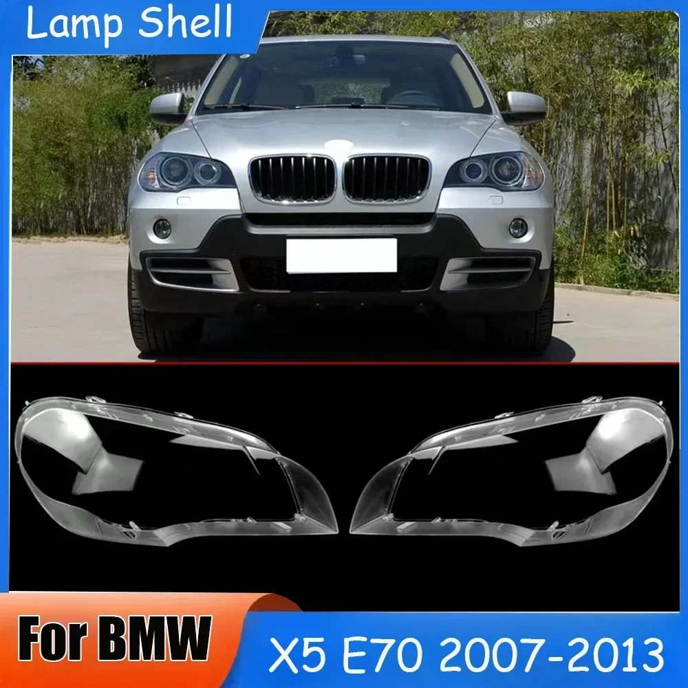 

Lamp Shell for BMW X5 E70 2007-2013 Car Glass Front Headlight Cover Lens Transparent Bright Headlamps Fog Lamp Light Cover Hoods