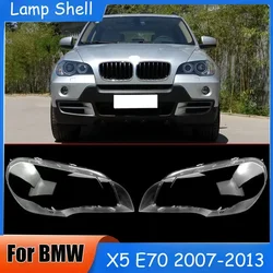 Lamp Shell for BMW X5 E70 2007-2013 Car Glass Front Headlight Cover Lens Transparent Bright Headlamps Fog Lamp Light Cover Hoods