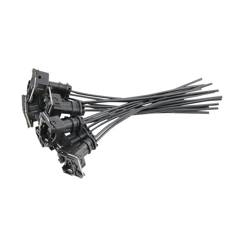 Eco-Friendly 8Pcs Fuel Injector Connector Wiring Plugs Clips For EV1 OBD1 Pigtail Cut & Splice
