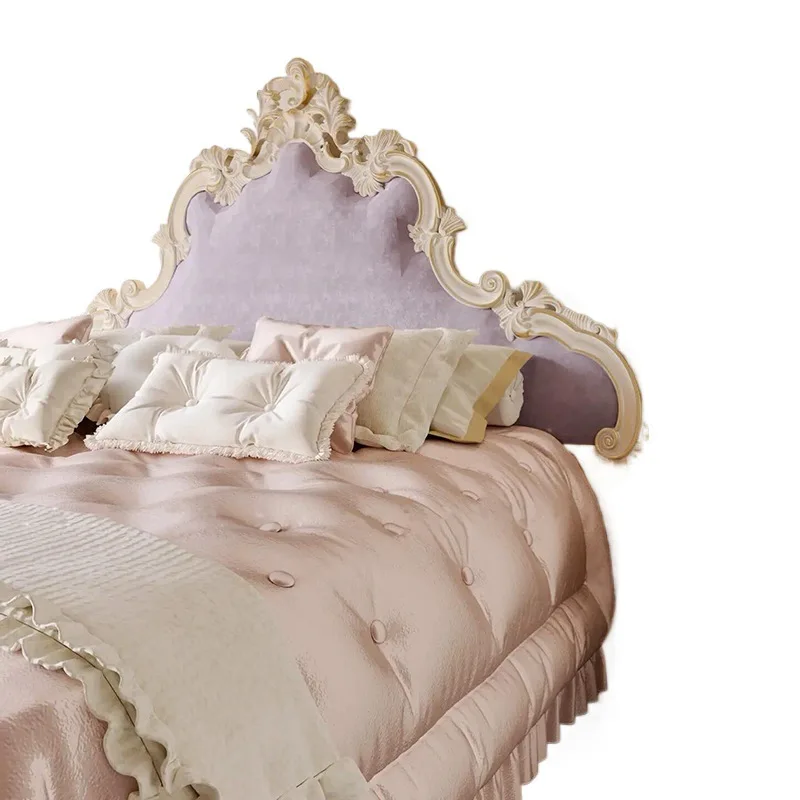 Master bedroom double bed, modern simple American light luxury bed y