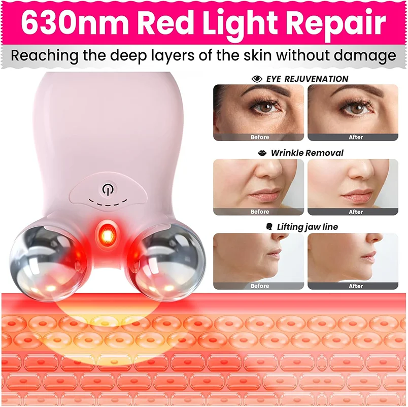 Microcurrent Facial Device,Latest Red Light Technology,Facial Wrinkle Equipment,Smart Photon Micro-Current Device to Lift Face