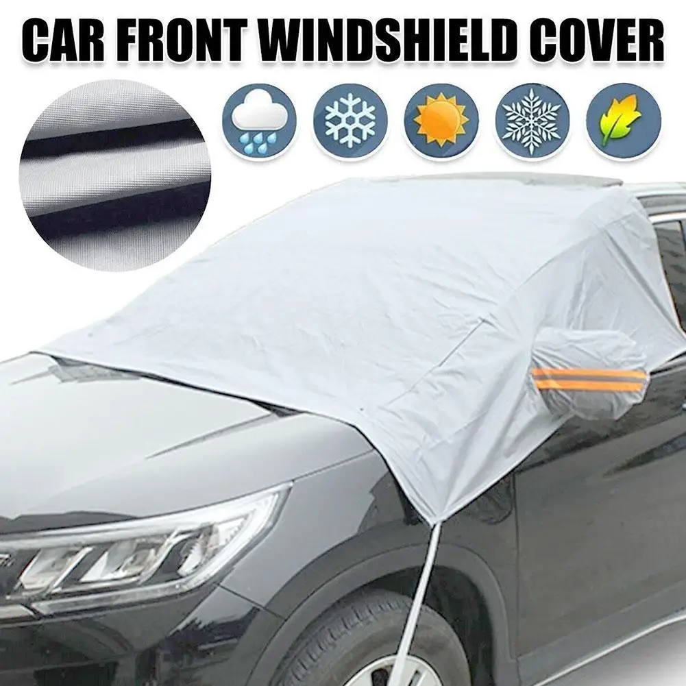 Winter Car Front Windscreen Cover Sunshade Dust Ice Fog Protection Universal Car Window Protector Car Accessories