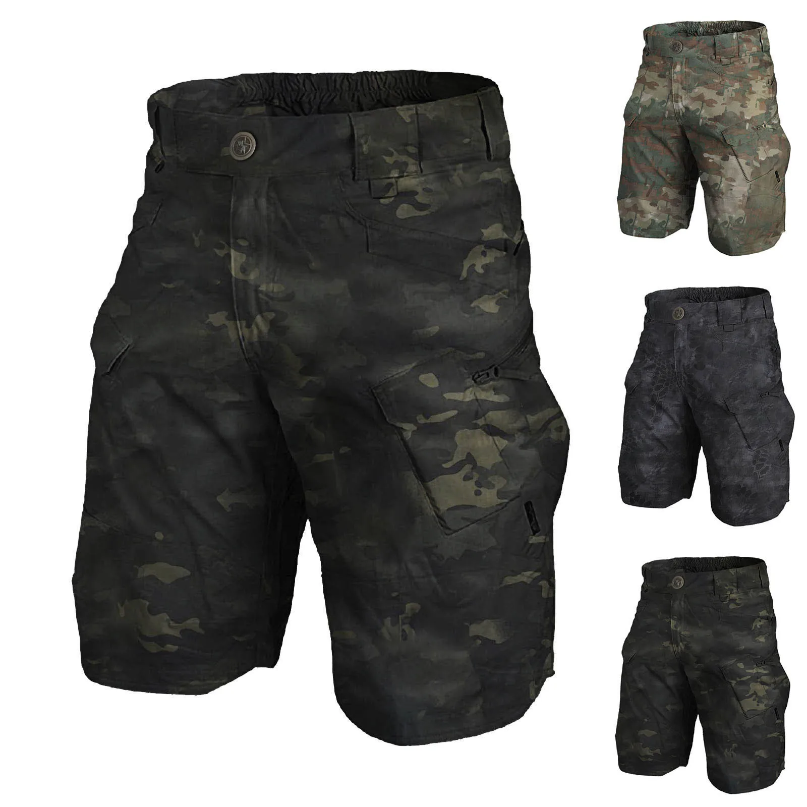 Mens Cargo Shorts Casual Summer Soft Loose Pants Fashion Camouflage Joggers Streetwear Gym Sports Pants Beach Shorts