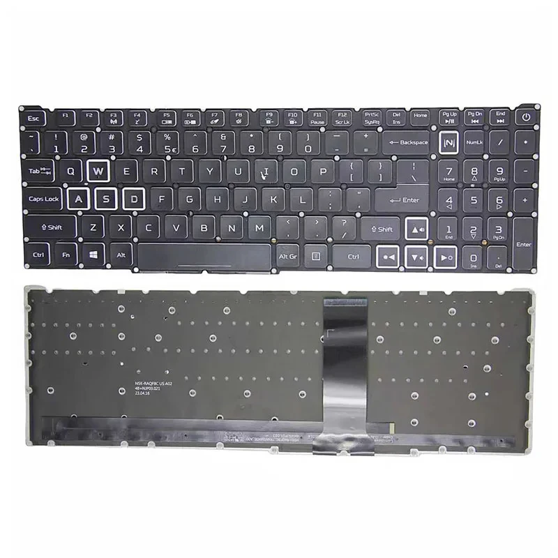 For Acer Nitro 5 AN515-45/46/56/57/58 PH315-54 PH515-54 PHN16-71-51 PH315-52 PH315-53 N20C1 US Layout Backlight Backlit Keyboard