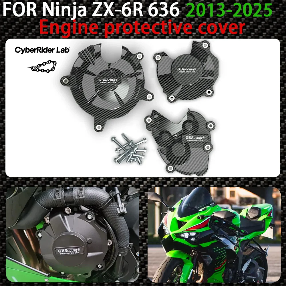 

2025 Motorcycle landing protection device For Kawasaki Ninja ZX-6R 636 ZX6R ZX 6R 2013-2023 2024 Engine hood protective cover