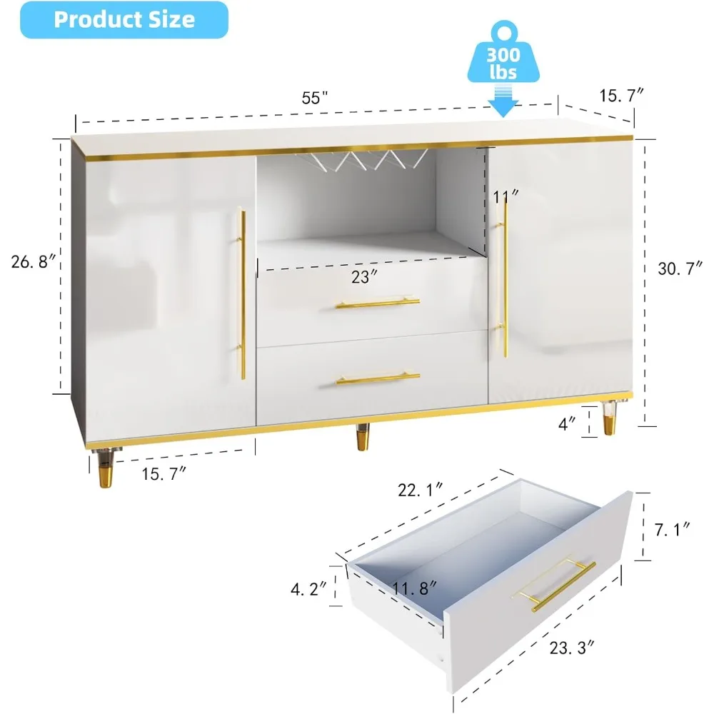 Armadietto da buffet, credenza da cucina da 55