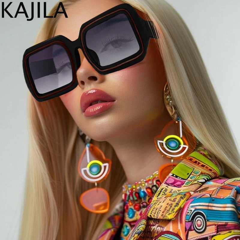 Oversized Square Sunglasses Women Big 2026 Luxury Brand Vintage Shades Shield Eyewear UV400 Protection Sun Glasses for Ladies