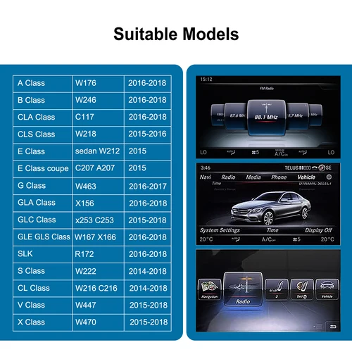 Imagen 2 del producto CarPlay inalámbrico para Mercedes Benz 5,0 A CLA GLA W176 Clase C W205 GLC 2015-2018 con Android Auto juego de coche inalámbrico