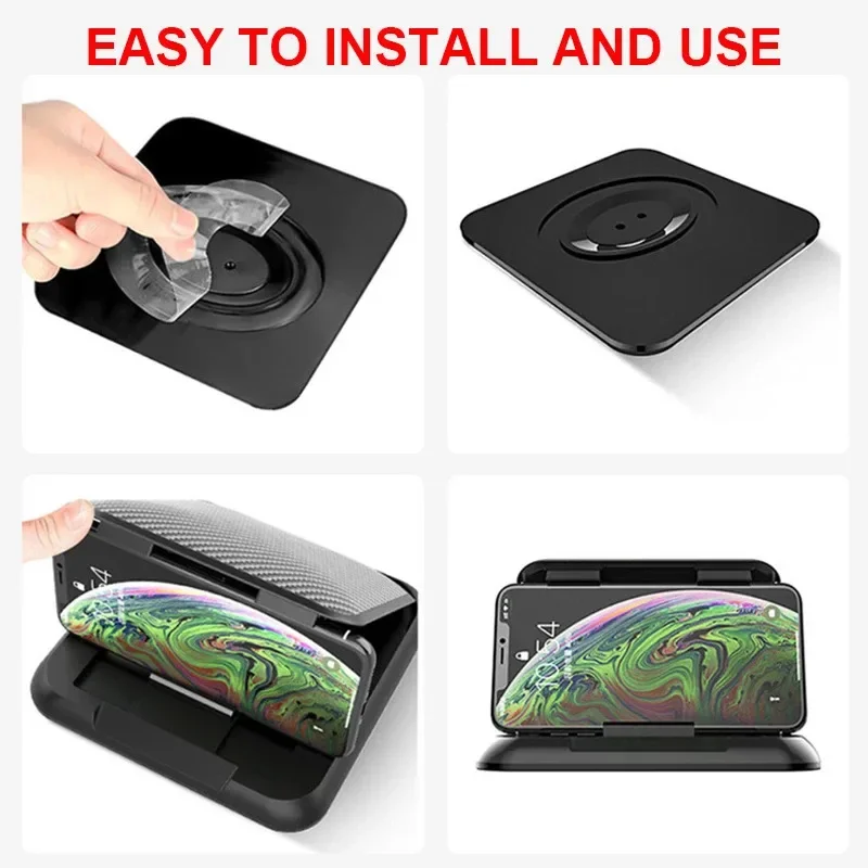 Universal Dashboard Car Phone Holder Upgraded Reusable Silicone Phone Mount for Car Anti-Slip Pad Mat Phone Holder Adjustable image 5
