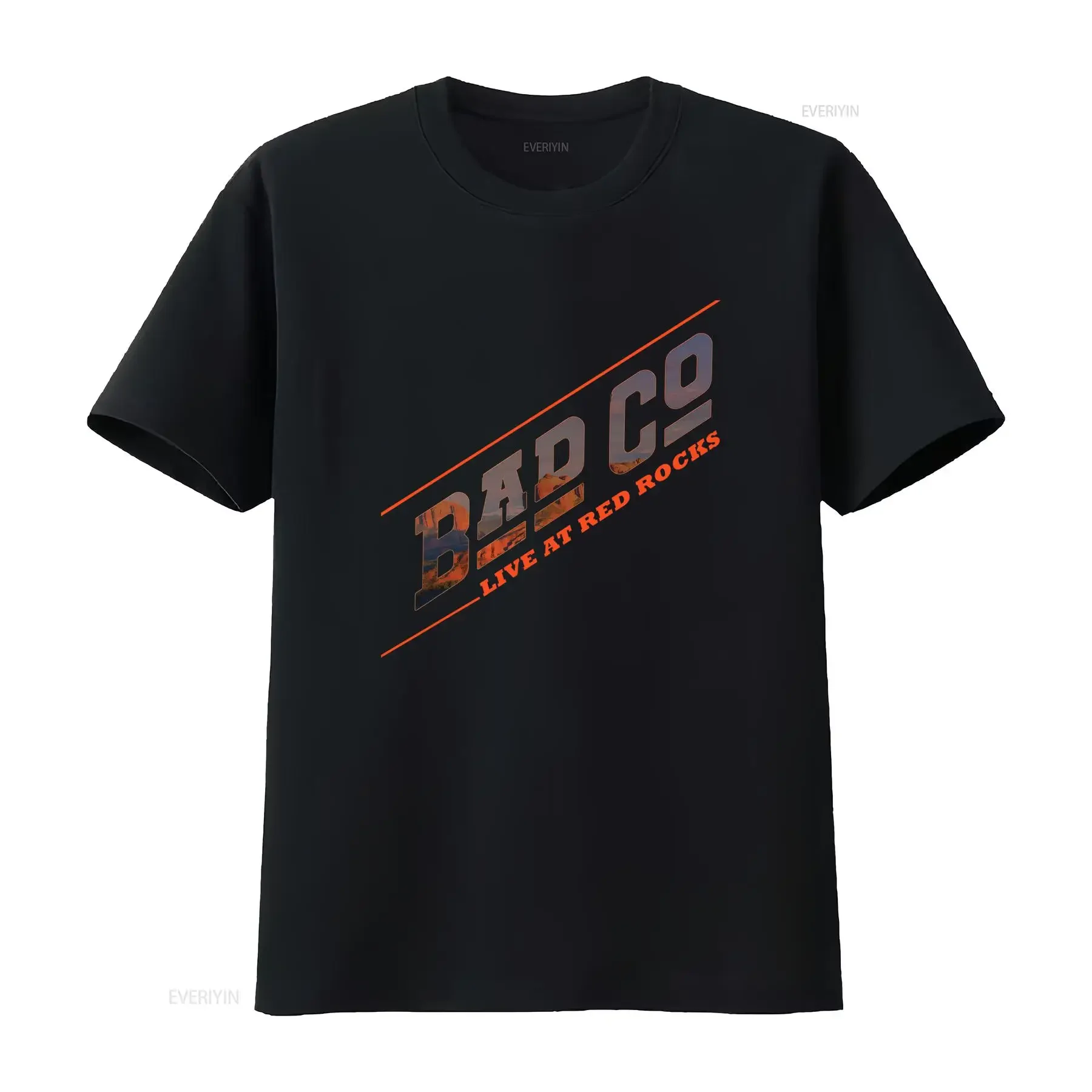 Bad Company Live At Red Rocks T Shirt Strangers Here Comes Trouble Rock Band Design vintage Washed graphic Unisex homme