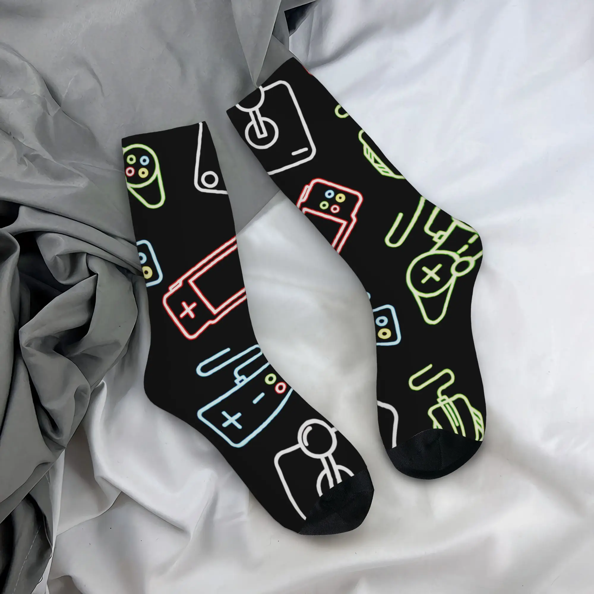 The Evolution of Video Game Stockings Unisex Men  Socks Quality Gothic Socks Winter Outdoor Anti-Slip Custom Socks Birthday Gift