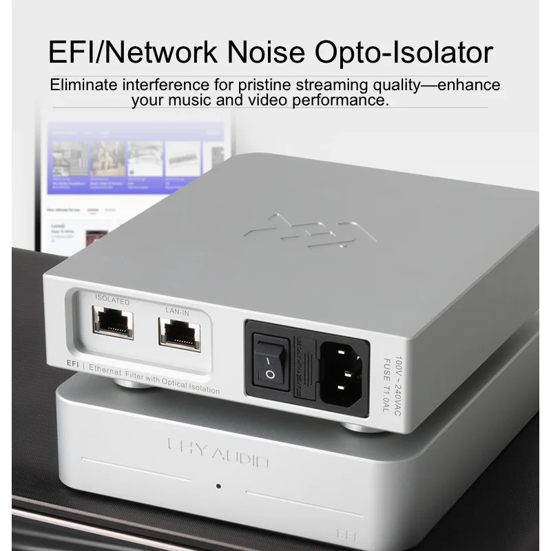 صوت هاي فاي ​ ​ EFI Ethernet Filter Optical Isolator Network لتنقية الضوضاء مع مصدر طاقة خطي ​ ​