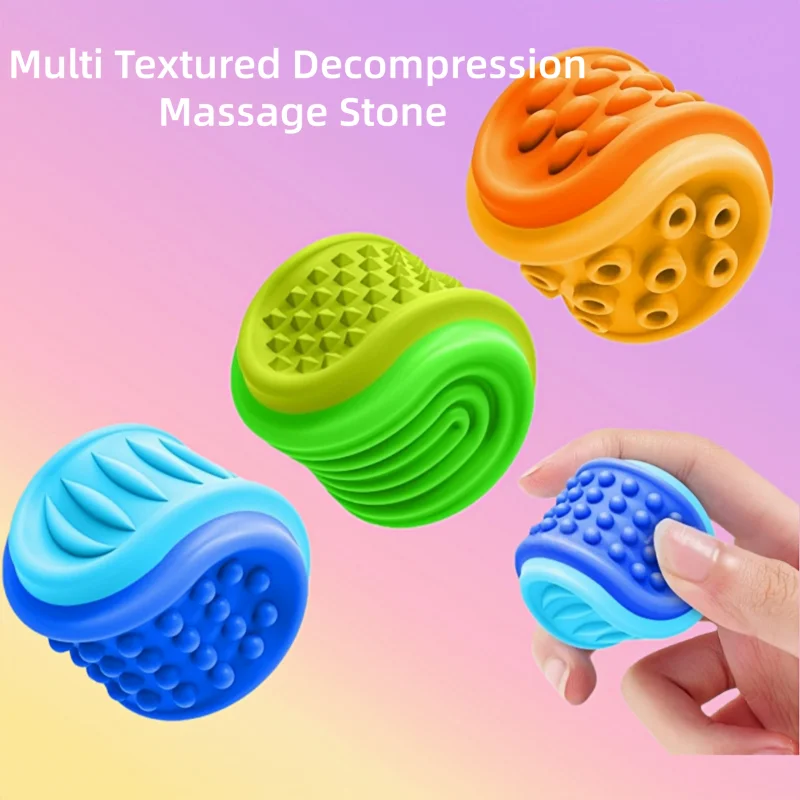 

Portable Fidget Toys Sensory Stone Double Sided Textured Stress Relief Ball for Kids ADHD Office Relaxing Essentials for Adults