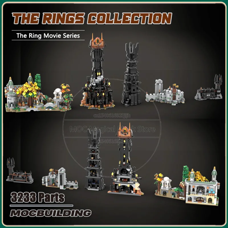 De Ringen Collectie Mini Sets Rivendell MOC Bouwstenen Zwarte Toren Display Model Helm's Diepe Technologie Bricks Speelgoed Geschenken