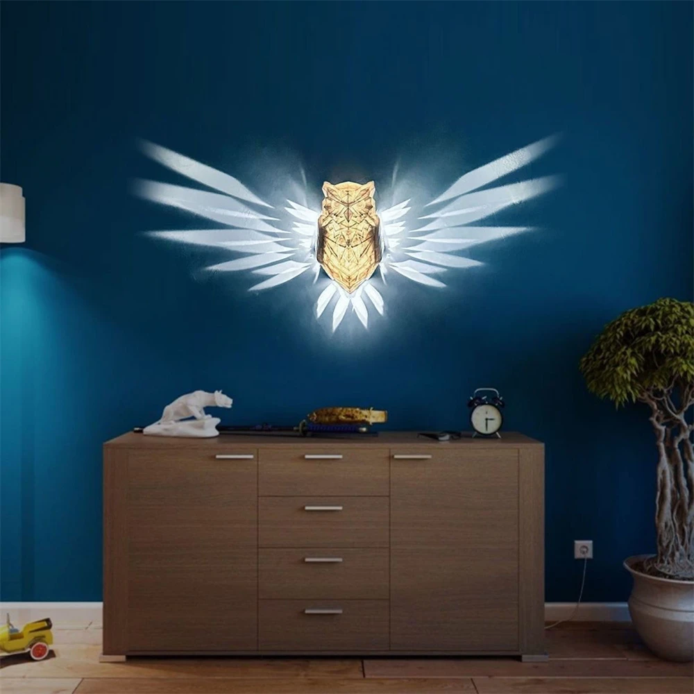 Eagle Lighting LED-wandlamp Projector kerst Leviterend interieur Stemming Licht Dieren Vogelverlichting Idee Goederen