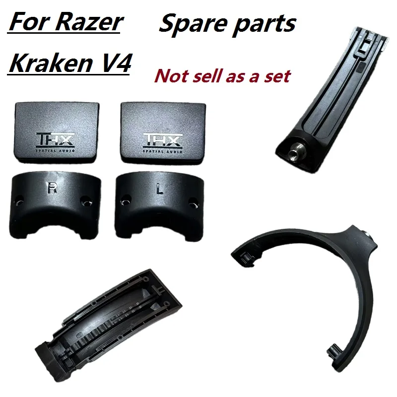 مشبك مفصلي بلاستيكي أصلي لسماعة الألعاب Razer Kraken V4 قطع غيار بديلة للإصلاح دعامة مفصلية بلاستيكية