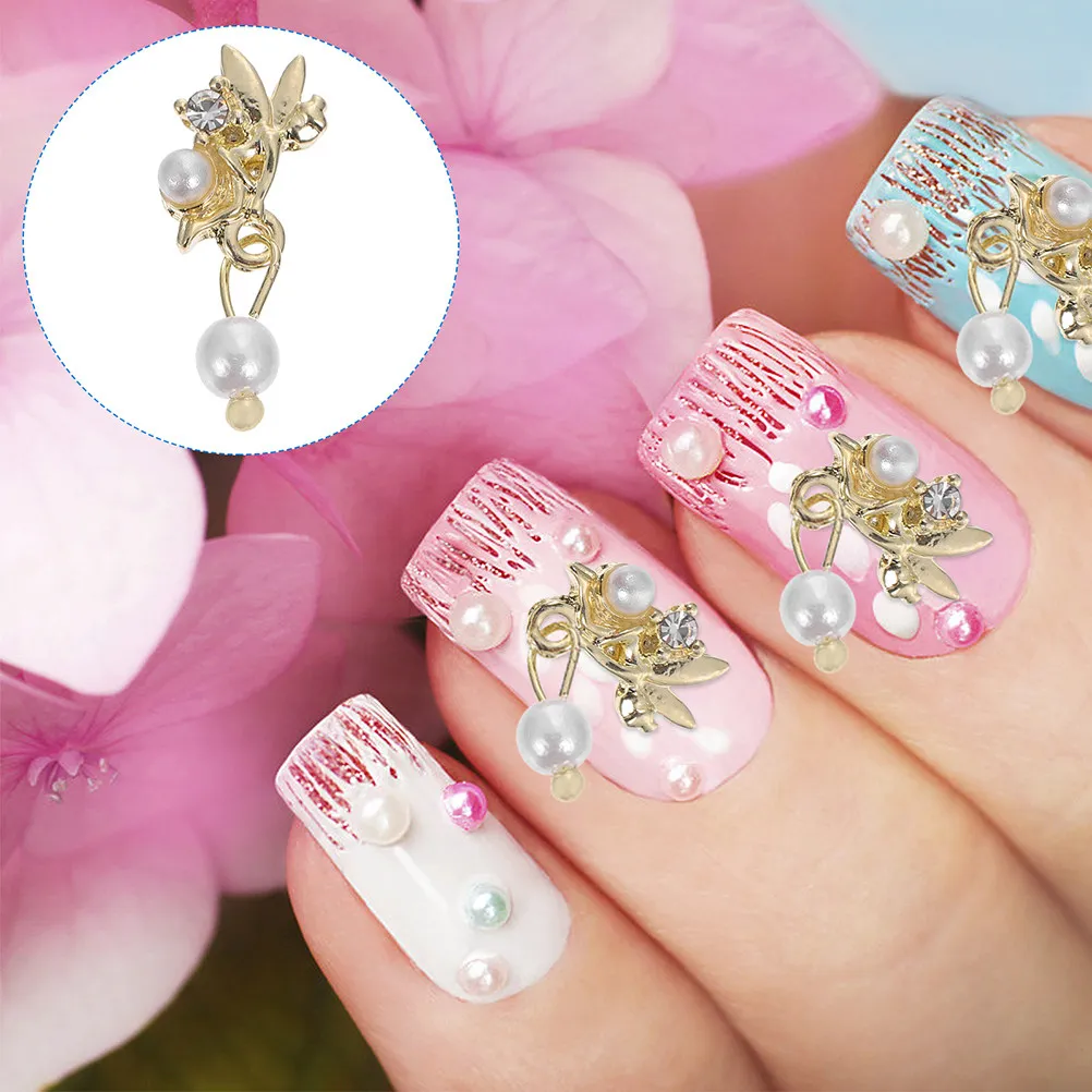 

12 шт. жемчужных бабочек для маникюра, премиальные принадлежности для нейл-арта для женщин, модные украшения для ногтей, для самостоятельного дизайна