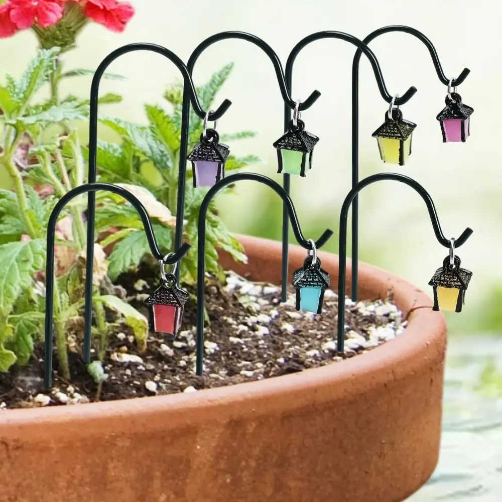 Glow-in-the-Dark Garden Decorative Stakes Miniature Night Light Bonsai Decorations Vintage Lantern Decorative
