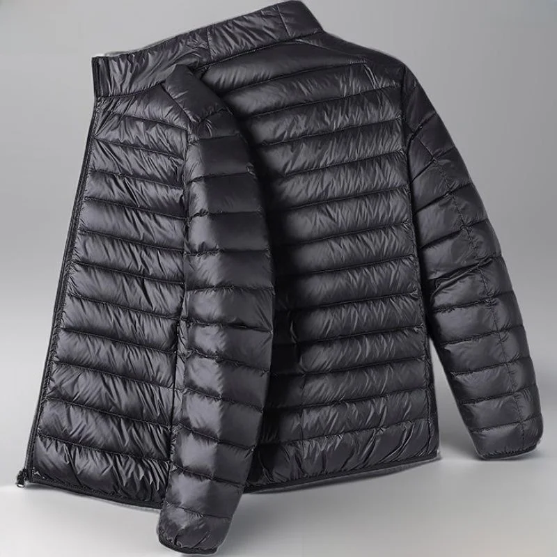 

Men's Lightweight Cotton Jaet Autumn Winter New Sle Stand Collar Warmth Outerwear Regular Size Large Nylon Fabric