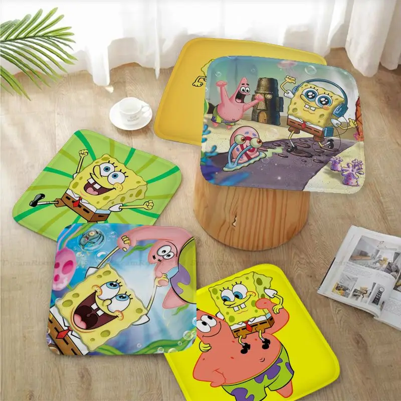 

Cartoon S-Spongebobs Cushion Mat Creative Fabric Cushion Non-slip Living Room Sofa Decor Students Stool Tatami Office Chair Pad