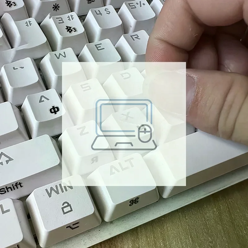 Keyboard Sticker Russian Language Tear Off Film 2 Layer Design for Desktop Laptop Notebook Removable Durable Office Accessory