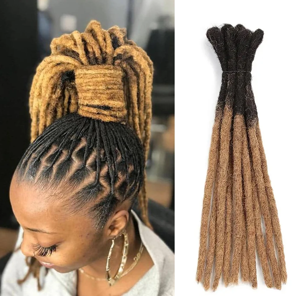 Human Hair Dreadlocks Extensions For Man/Women Afro Kinky Bulk Braiding human hair Straight Crochet Colored Braids 60 Strands