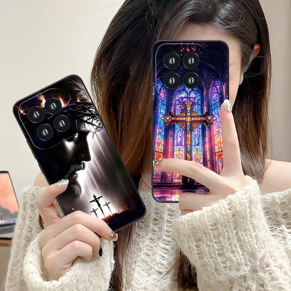 

Jesus Christ Mobile Cell Phone Case for Xiaomi 15 14 13 12 Mi 11 T Ultra Lite Pro S X 5G Colour Printing Smartphone Cover Luxury