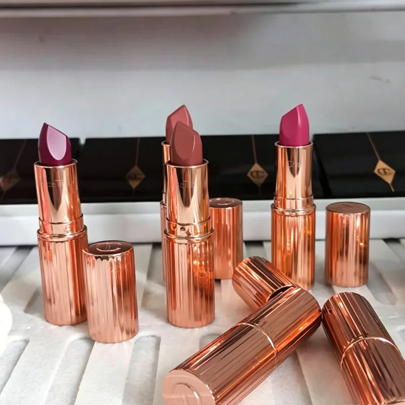 Best Seller CT Lipstick Matte Misty Feeling Lip Gloss Small Metal Tube Female Kiss Mark Skin Whitening Rosy Show Complexion