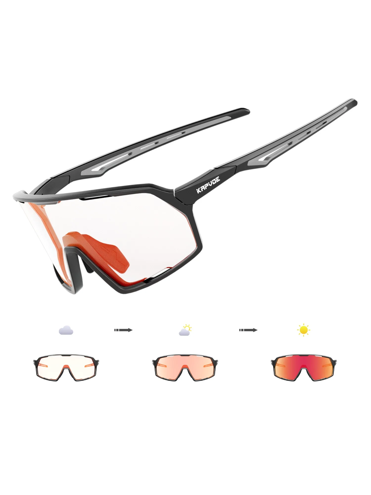 AliExpress kapvoe Kapvoe Hiking Eyewear Photochromic Sunglasses Man MTB Glasses Outdoor Sports Bike Cycling Glasses Women Bicycle Goggles UV400